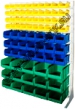 Стойка односторонняя с пластиковыми ящиками серая С1-04-03-03 (1150*1500)